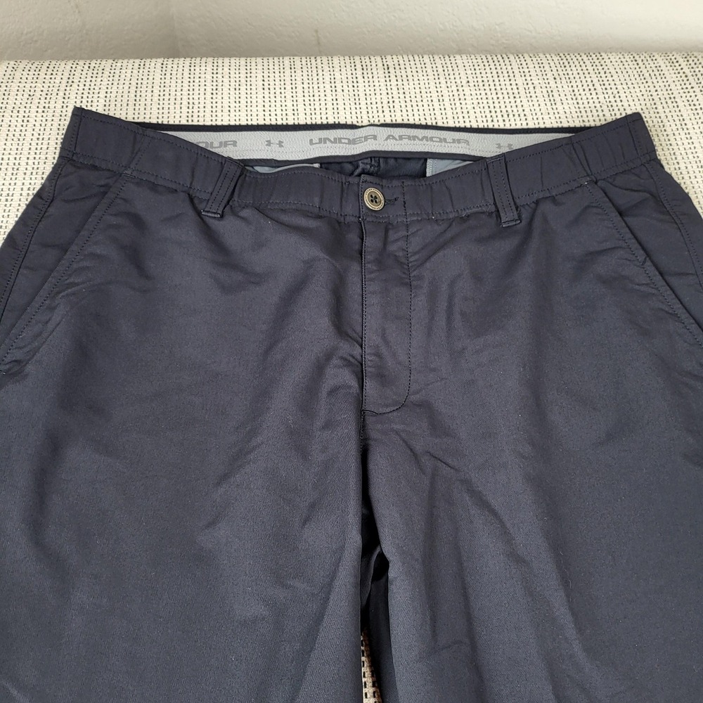 Under Armour Pants Mens 38x32 Blue Chino Regular Fit Casual Golf Performance